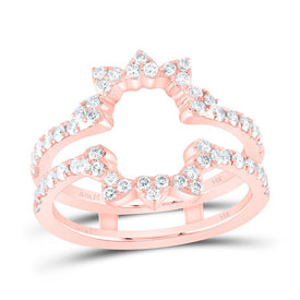 14K Rose Gold Diamond Enhancer Ring 5/8 Cttw - Splendid Jewellery