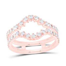 14K Rose Gold Diamond Enhancer Ring 5/8 Cttw - Splendid Jewellery