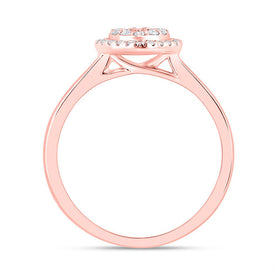 14K Rose Gold Diamond Fashion Heart Ring 1/3 Cttw - Splendid Jewellery