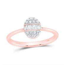 Load image into Gallery viewer, 14K Rose Gold Diamond Fashion Oval Ring 1/4 Cttw - Splendid Jewellery