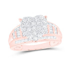 14K Rose Gold Diamond Heart Bridal Wedding Engagement Ring 1 Cttw - Splendid Jewellery