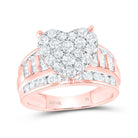 14K Rose Gold Diamond Heart Bridal Wedding Engagement Ring 2 Cttw - Splendid Jewellery