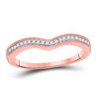 14K Rose Gold Round Diamond Enhancer Band 1/12 Cttw - Splendid Jewellery