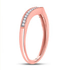 14K Rose Gold Round Diamond Enhancer Band 1/12 Cttw - Splendid Jewellery