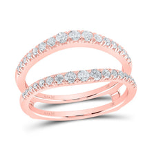 Load image into Gallery viewer, 14K Rose Gold Round Diamond Enhancer Ring 1/2 Cttw - Splendid Jewellery