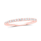 14K Rose Gold Round Diamond Fashion Band 1/6 Cttw - Splendid Jewellery