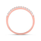 14K Rose Gold Round Diamond Fashion Women's Band 1/6 Cttw - Splendid Jewellery