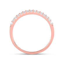 Load image into Gallery viewer, 14K Rose Gold Round Diamond Fashion Women's Band 1/6 Cttw - Splendid Jewellery