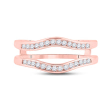 Load image into Gallery viewer, 14K Rose Gold Round Diamond Women's Channel Set Wrap Ring Guard Enhancer 1/4 Cttw - Splendid Jewellery