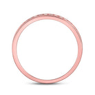 14K Rose Gold Round Diamond Women's Single Row Channel Set Wedding Band 1/10 Cttw - Splendid Jewellery