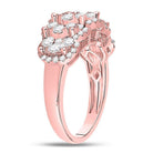 14K Rose Gold Round Diamond Women's Vintage Inspired Designer Ring 2 Cttw - Splendid Jewellery