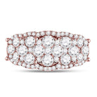 14K Rose Gold Round Diamond Women's Vintage Inspired Designer Ring 2 Cttw - Splendid Jewellery