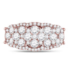 14K Rose Gold Round Diamond Women's Vintage Inspired Designer Ring 2 Cttw - Splendid Jewellery