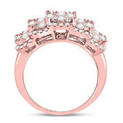 14K Rose Gold Round Diamond Women's Vintage Inspired Designer Ring 2 Cttw - Splendid Jewellery