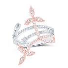 14k Rose Yellow Diamond Mq I1 Designer Ring 5/8 Cttw - Splendid Jewellery