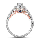 14K Two tone Gold Oval Diamond Solitaire Bridal Wedding Engagement Ring (Certified) 3/4 Cttw - Splendid Jewellery