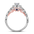 14K Two tone Gold Oval Diamond Solitaire Bridal Wedding Engagement Ring (Certified) 3/4 Cttw - Splendid Jewellery