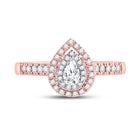 14K Two tone Gold Pear Diamond Solitaire Bridal Wedding Engagement Ring (Certified) 1/2 Cttw - Splendid Jewellery