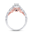 14K Two tone Gold Pear Diamond Solitaire Bridal Wedding Engagement Ring (Certified) 3/4 Cttw - Splendid Jewellery