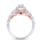 14K Two tone Gold Pear Diamond Solitaire Bridal Wedding Engagement Ring (Certified) 3/4 Cttw - Splendid Jewellery