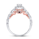 14K Two tone Gold Pear Diamond Solitaire Bridal Wedding Engagement Ring (Certified) 3/4 Cttw - Splendid Jewellery
