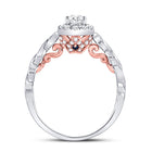14K Two tone Gold Pear Diamond Solitaire Bridal Wedding Engagement Ring (Certified) 3/4 Cttw - Splendid Jewellery
