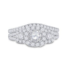 14K Two tone Gold Round Diamond Bridal Wedding Engagement Ring Band Set 1 (Certified) 1 1/2 Cttw - Splendid Jewellery