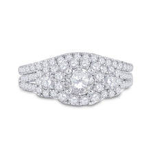 Load image into Gallery viewer, 14K Two tone Gold Round Diamond Bridal Wedding Engagement Ring Band Set 1 (Certified) 1 1/2 Cttw - Splendid Jewellery