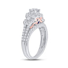 14K Two tone Gold Round Diamond Bridal Wedding Engagement Ring Band Set 1 (Certified) 1 1/2 Cttw - Splendid Jewellery