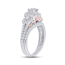 Load image into Gallery viewer, 14K Two tone Gold Round Diamond Bridal Wedding Engagement Ring Band Set 1 (Certified) 1 1/2 Cttw - Splendid Jewellery