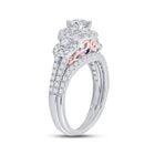 14K Two tone Gold Round Diamond Bridal Wedding Engagement Ring Band Set 1 (Certified) 1 1/2 Cttw - Splendid Jewellery