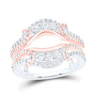 14K Two tone Gold Round Diamond Enhancer Ring 1 Cttw - Splendid Jewellery