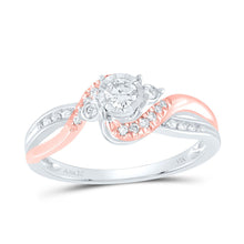 Load image into Gallery viewer, 14K Two tone Gold Round Diamond Solitaire Bridal Wedding Engagement Ring 1/4 Cttw - Splendid Jewellery