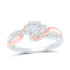 14K Two tone Gold Round Diamond Solitaire Bridal Wedding Engagement Ring 1/4 Cttw - Splendid Jewellery