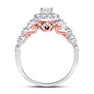 14K Two tone Gold Round Diamond Solitaire Bridal Wedding Engagement Ring (Certified) 3/4 Cttw - Splendid Jewellery