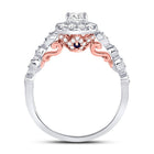 14K Two tone Gold Round Diamond Solitaire Bridal Wedding Engagement Ring (Certified) 3/4 Cttw - Splendid Jewellery