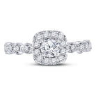 14K Two tone Gold Round Diamond Solitaire Bridal Wedding Engagement Ring (Certified) 3/4 Cttw - Splendid Jewellery