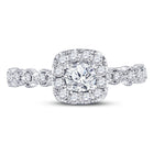 14K Two tone Gold Round Diamond Solitaire Bridal Wedding Engagement Ring (Certified) 3/4 Cttw - Splendid Jewellery