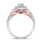 14K Two tone Gold Round Diamond Solitaire Bridal Wedding Engagement Ring (Certified) 3/4 Cttw - Splendid Jewellery