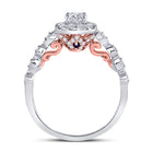 14K Two tone Gold Round Diamond Solitaire Bridal Wedding Engagement Ring (Certified) 3/4 Cttw - Splendid Jewellery