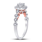14K Two tone Gold Round Diamond Solitaire Bridal Wedding Engagement Ring (Certified) 3/4 Cttw - Splendid Jewellery