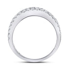 14K White Gold Baguette Diamond Anniversary Band Ring 1 1 1/2 Cttw - Splendid Jewellery