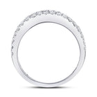 14K White Gold Baguette Diamond Anniversary Band Ring 1 1 1/2 Cttw - Splendid Jewellery