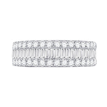 Load image into Gallery viewer, 14K White Gold Baguette Diamond Anniversary Band Ring 1 1 1/2 Cttw - Splendid Jewellery