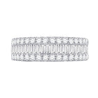 14K White Gold Baguette Diamond Anniversary Band Ring 1 1 1/2 Cttw - Splendid Jewellery