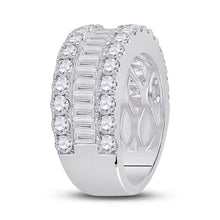 Load image into Gallery viewer, 14K White Gold Baguette Diamond Anniversary Cocktail Ring 3 Cttw - Splendid Jewellery