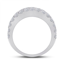 Load image into Gallery viewer, 14K White Gold Baguette Diamond Anniversary Cocktail Ring 3 Cttw - Splendid Jewellery