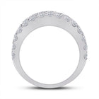 14K White Gold Baguette Diamond Anniversary Cocktail Ring 3 Cttw - Splendid Jewellery