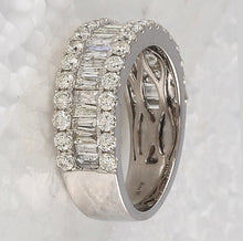 Load image into Gallery viewer, 14K White Gold Baguette Diamond Cocktail Anniversary Ring 2 Cttw - Splendid Jewellery