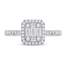 Load image into Gallery viewer, 14K White Gold Baguette Diamond Diana Ring 1/2 Cttw - Splendid Jewellery